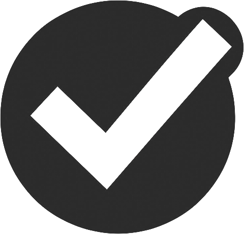 Factory Roller Doors Tick icon charcoal